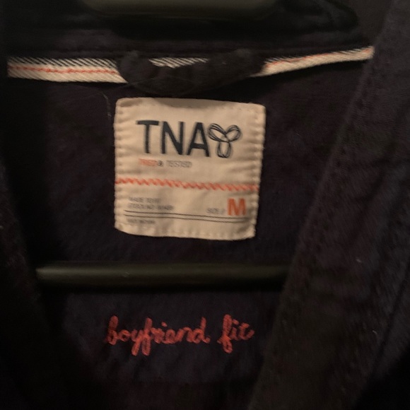 TNA (aritzia) plaid shirt with hood - Picture 2 of 3